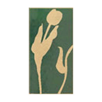 Mosaic House Moroccan tile CH_Tulipe Right 10 Green  chiseled field 